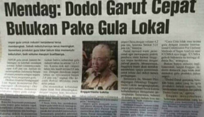 Pengusaha Dodol Semprot Menteri