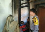 Kebakaran Rumah di Desa Cibeureum, Dipantau Bhabinkamtibmas