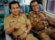 Bupati dan Wakil Bupati Nikmati Perjalanan Perdana Kereta dari Stasiun Ciamis