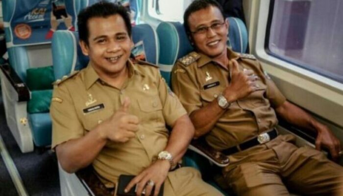 Bupati dan Wakil Bupati Nikmati Perjalanan Perdana Kereta dari Stasiun Ciamis