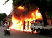 Detik-detik Pom Mini Terbakar