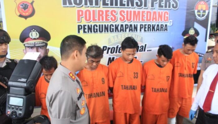 5 Penjahat Beraksi di Sumedang, Dibekuk 5 Polisi