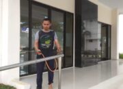 Sejumlah Fasilitas Pemerintah Disemprot Disinfektan