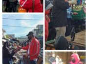 PDIP Kompak Semprot Pasar, Bagi Hand Sanitizer Hingga Masker