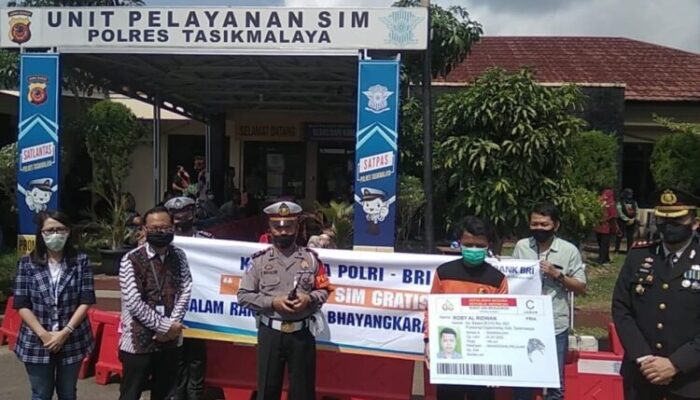 BRI Sponsori SIM Gratis Polres Kabupaten Tasik, di Hari Bhayangkara yang ke-74 Tahun