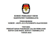 Inilah Jadwal, Persyaratan, dan Informasi Pendaftaran Pasangan Calon Bupati-Wakil Bupati Kabupaten Tasikmalaya