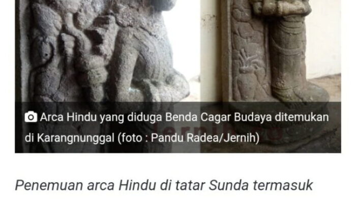 Sempat Viral Diduga Benda Cagar Budaya Arca Hindu Ditemukan Warga Karangnunggal