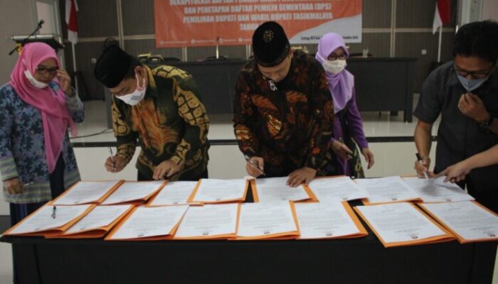 KPU Menetapkan, DPS Pilkada Kabupaten Tasikmalaya Sebanyak 1.332.830