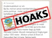 Tak Bermasker di Kota Tasik Bakal Dikarantina Hoaks