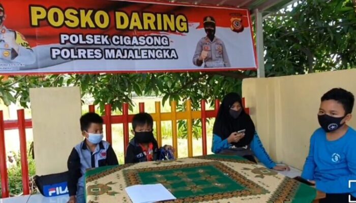 Polsek Cigasong Bangun Posko Daring, Internet Gratis untuk Pelajar