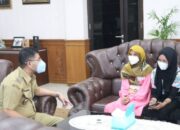 Siswi SMPN 5 Sumedang, Rita Khania Nazwa Temui Wabup Erwan