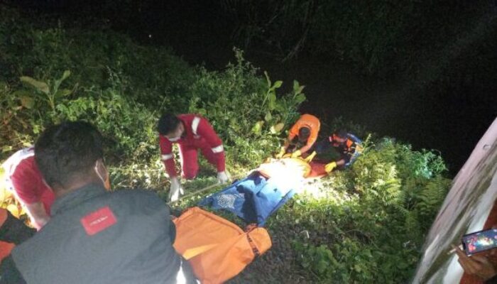 Diduga Terserempet Serayu, Seorang Pria Terlempar ke Sungai Cimulu