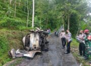 Angkot Terguling Lalu Terbakar di Cisayong Makan Korban