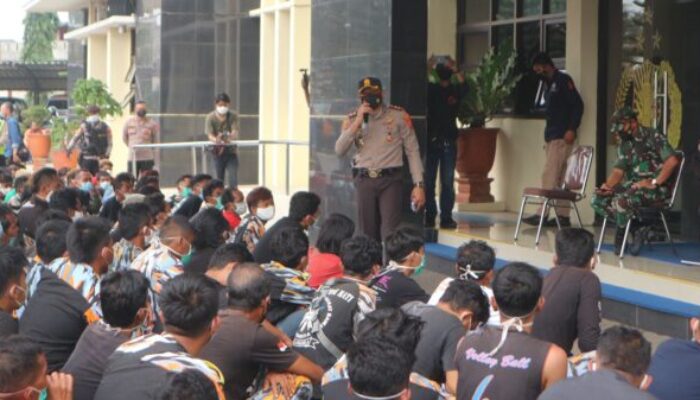 135 Anggota GMBI Digelandang ke Mapolres Sumedang