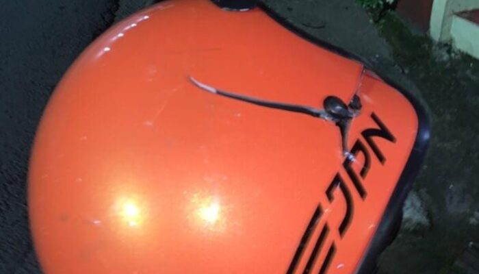 Di Sukalaya, Helm Barista Pecah, Seorang Dapat Lima Jahitan