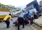 Di Rancabango Truk Tabrak Kendaraan dan Reklame, Seorang Tewas