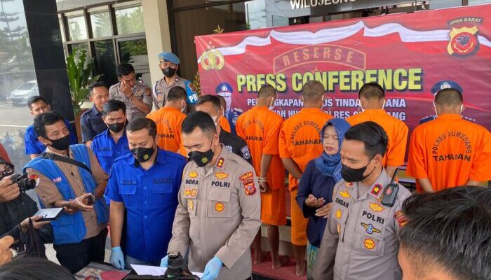 Sebulan, 5 Kasus Kejahatan Diungkap Polres Sumedang, Diamankan 6 Tersangka dan 8 Motor