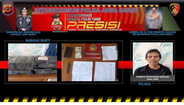 TOGEL: Bandar Judi Diamankan Polda Jabar di Indramayu