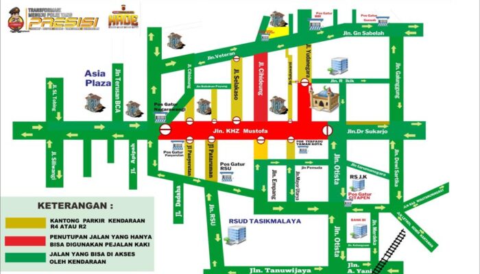 Malam Takbiran, Jalan HZ Kota Tasik Ditutup
