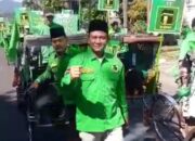 Bacaleg PPP: Naik Becak, KH. Shofwan Wahyudin Daftar ke KPU Sumedang