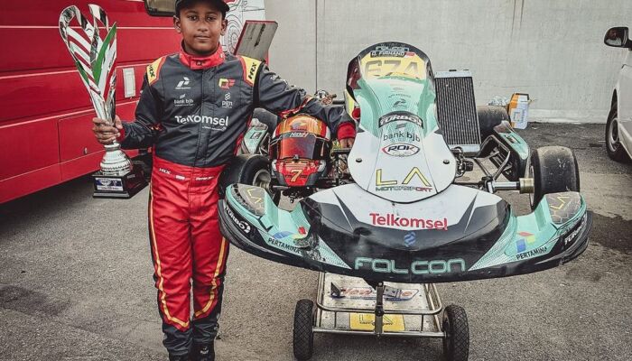 Qarrar Firhand Ali Juara Pada Ajang Gokart Internasional Rok Cup 2023 di Italia, Didukung bank bjb