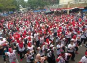 Parkiran GOR Sukapura Lautan Merah Putih