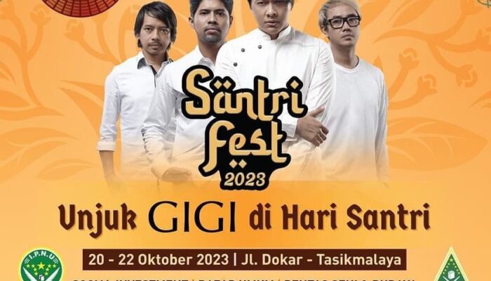 Santri Fest Tasikmalaya Band Gigi Balik ke Tasik, Catat Jadwalnya