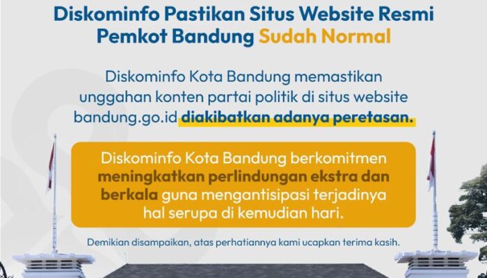 Situs Website Resmi Pemkot Bandung Sempat Diretas, Kini Kembali Normal