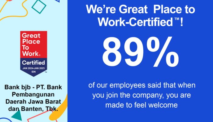 Bank bjb Raih Great Place to Work