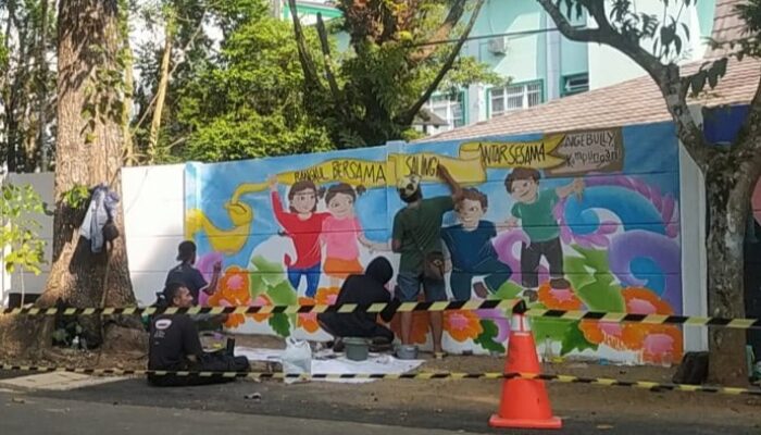 Kampanye Anti Bullying di Dinding Area Perpustakaan Universitas Siliwangi