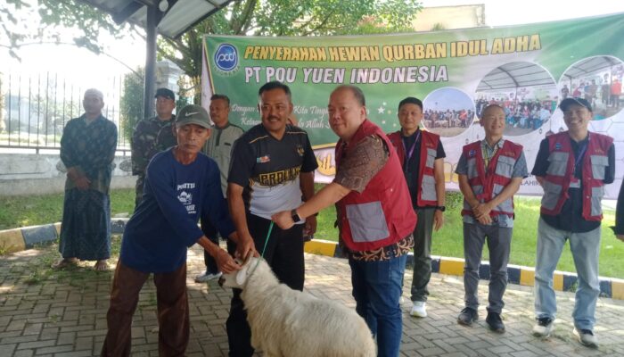 PYI Cianjur Salurkan Puluhan Kambing Kurban ke Warga Desa Sukasirna