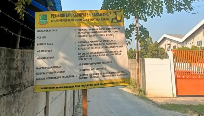 Diprotes, SK Bupati Soal Penetapan Status Jalan Kabupaten Karawang