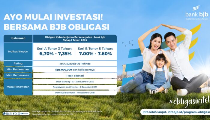 Sustainability Bond Bank bjb Banjir Peminat, Oversubscribed Hampir 5 Kali Lipat