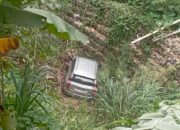 PAJERO Masuk Jurang di Tanjungsari, Alhamdulillah Bocah Selamat