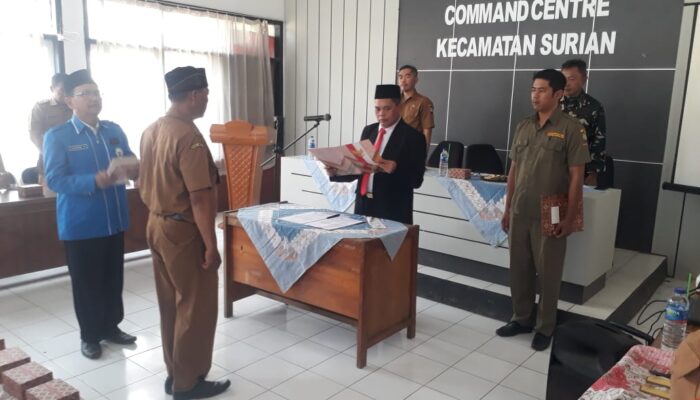 Edi Supriadi Dilantik Jadi Pj Kades Ranggasari, Begini Pesan Camat Surian