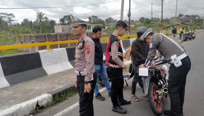 Satlantas Polres Tasik Gencar Razia Knalpot Brong, Guna Kenyamanan Berpuasa