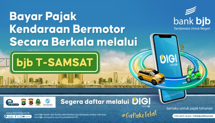 Bayar Pajak Kendaraan Makin Mudah, Ada Fitur bjb T-Samsat Melalui DIGI!