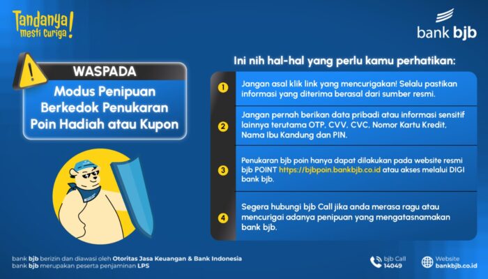 Bank bjb Imbau Nasabah Waspada Terhadap Segala Bentuk Modus Penipuan