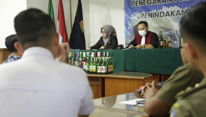 Sidang Tipiring, 38 Pelanggar Minol dan Asusila Dapat Efek Jera