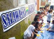Luapkan Rasa Syukur Persib Juara, Warga Dago Leuwisari Makan Tumpeng Satu Gang