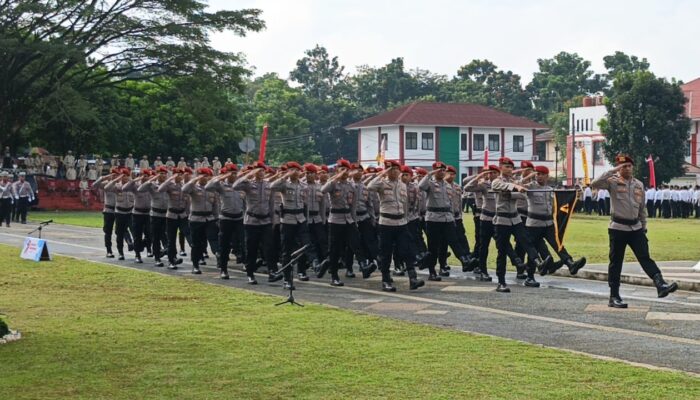Puncak HUT ke-79 Bhayangkara, Polres Tasikmalaya Gelar Upacara Bareng Pemkab
