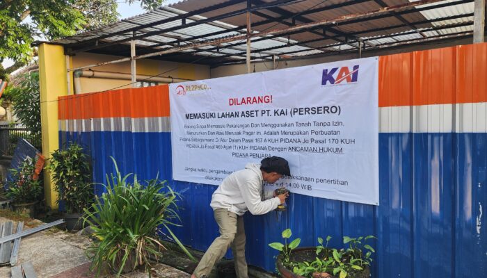 KAI Daop 2 Berhasil Amankan Aset Rumah Perusahaan di Jalan Natuna