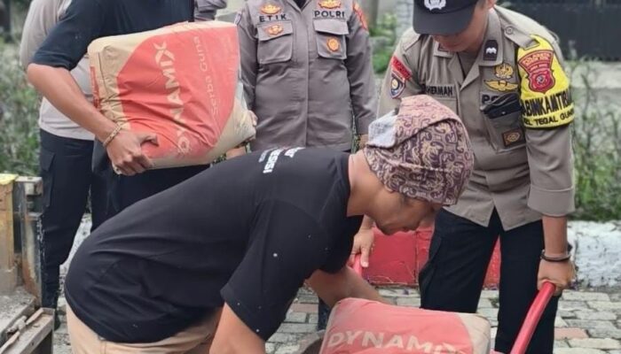Polisi Bantu Pembangunan Masjid As Shahabah di Bogor Kota