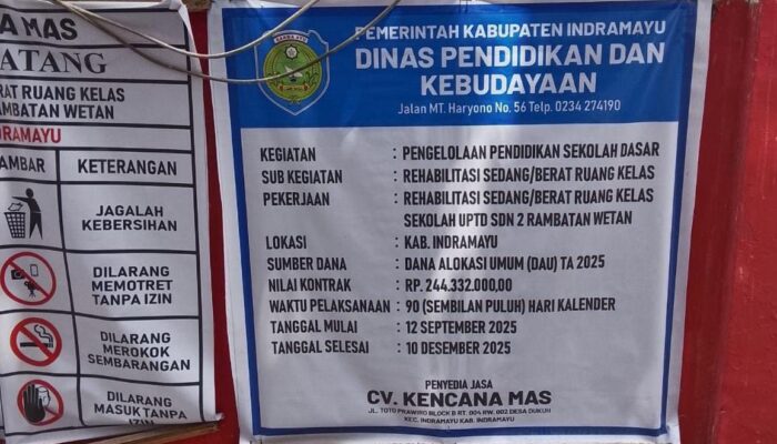 Sempurnakan Sarpras Pendidikan, UPTD SDN 2 Rambatan Wetan Direhab