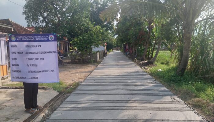 Pembangunan Infrastruktur Desa Kertamulya Disambut Antusias Warga