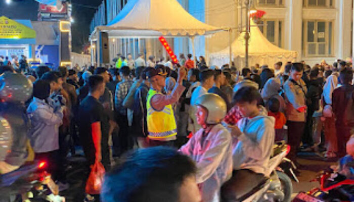 Polda Jabar Jaga Kenyamanan Kawasan Asia Afrika di Momen Tahun Baru