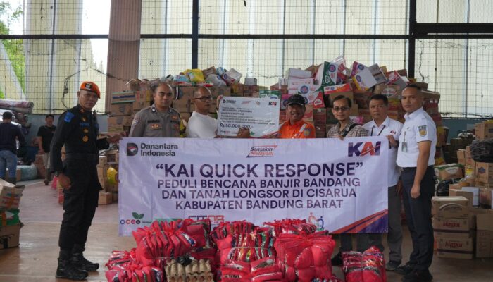 Daop 2 Bandung Gerak Cepat Kirim Bantuan Logistik ke Lokasi Bencana di KBB