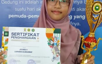 Adzkia, Siswi SMPN 1 Conggeang Sabet Juara 1 Lomba Karaoke se-Kabupaten Sumedang