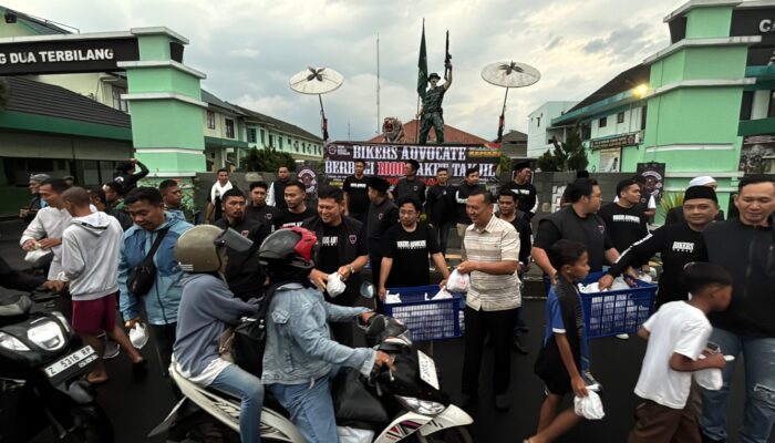 1.000 Paket Takjil Ludes, Wujud Kepedulian TNI dan Bikers Advocate bagi Warga Kota Tasikmalaya