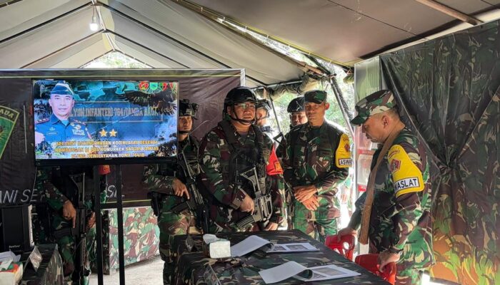 Asistensi Latihan di Kaimana, Wadan Kodiklatad Cek Kesiapan Prajurit Yonif 764/IB